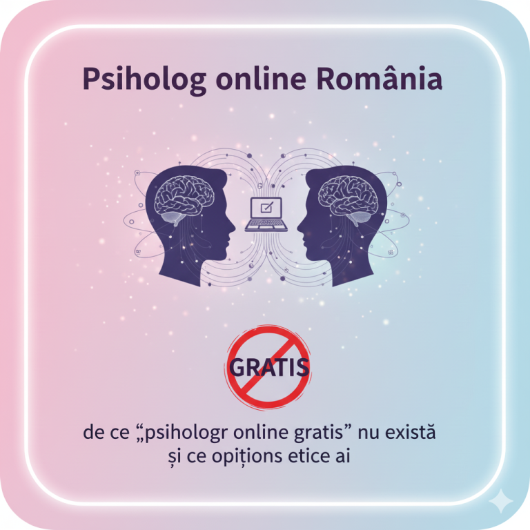 Psiholog online România: de ce „psiholog online gratis” nu există și ce opțiuni etice ai