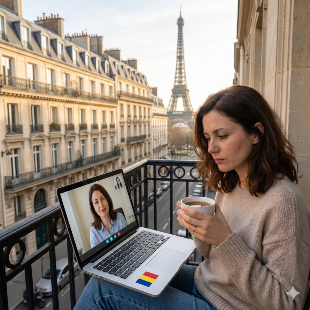 Psiholog roman in Italia sedinta online de terapie Paris Franta