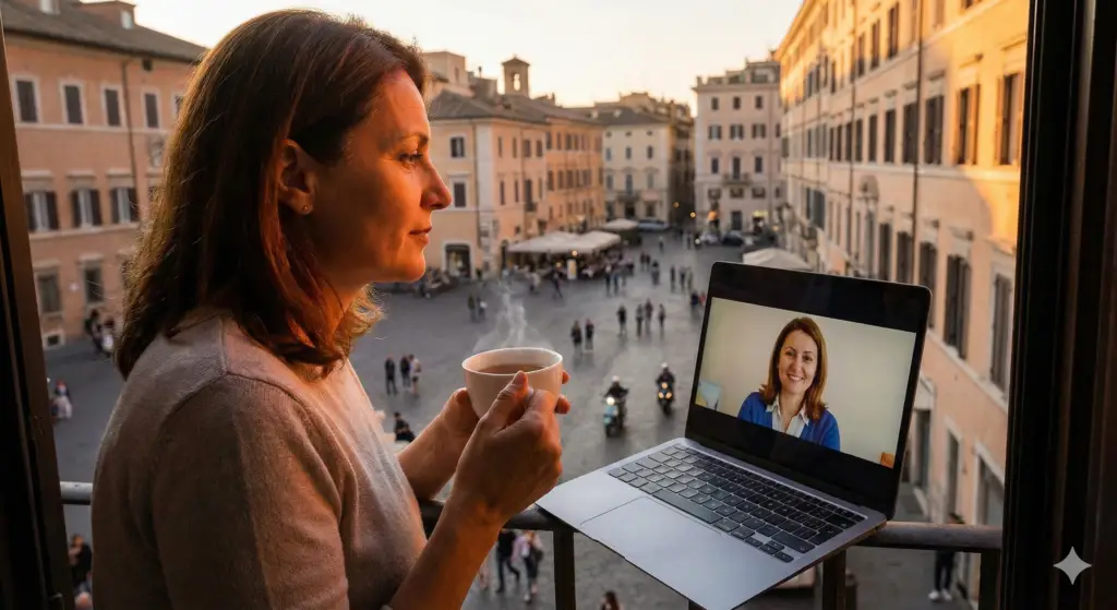 Psiholog roman in Italia sedinta online de terapie Paris Franta